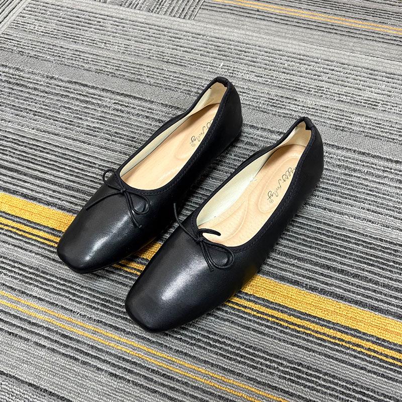 

Мода Мода Женские балетки с бантом-бабочкой Обувь Повседневная Женская Мягкая Обувь Неглубокие Балетки Обувь Слипоны для Женщин 35 чёрный