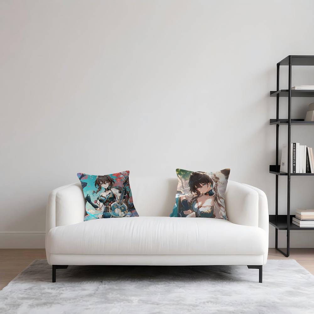 ANIME R-Ruan Mei Ahornblatt Design Kissenbezug Fröhliche Herbsternte Dekor Feiertagsdekoration Kissenbezug