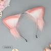 Set de Pinces Bandeau Oreilles de Chat Kawaii Fait Main Mode Lolita Accessoire Cosplay pour Filles