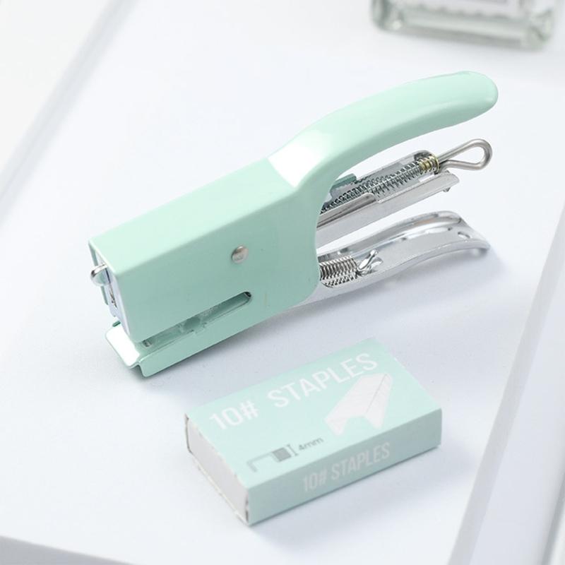 Space Saving Metal Hand Stapler Vibranted Matte Finish Smooth Operation Ideal For School Or Workplace