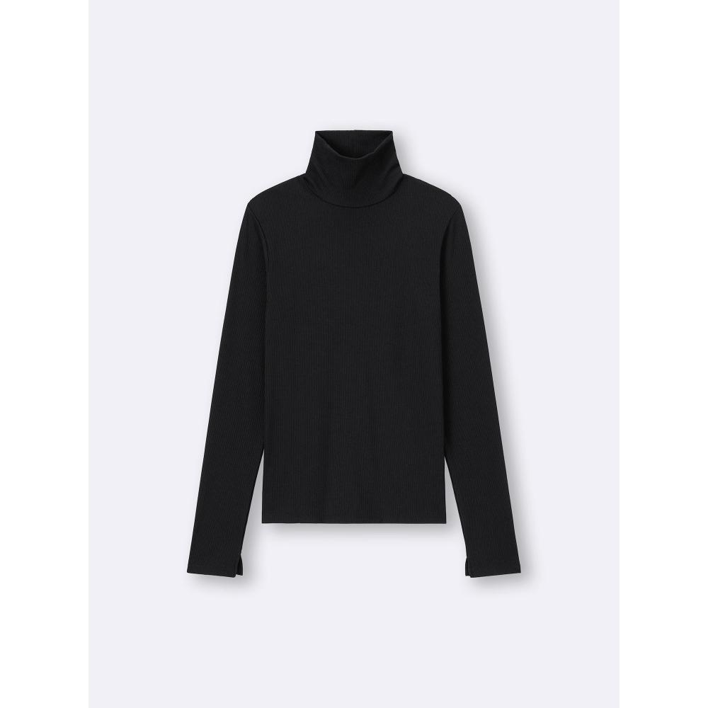Gu By Uniqlo Warm Ribbed Turtleneck Tee  Long Sleeve 