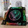 3D German Jaegermeister Logo Elk Soft Flannel Blanket for Beds Bedroom Sofa Picnic,Throw Blanket for Cover Outdoors Leisure Gift