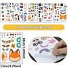 12pcs Face Change Cartoon Animal Stickers DIY Emotion Sitcker for Scrapbook Notebook Cartoon Graffiti Stickers Gifts Party Favor