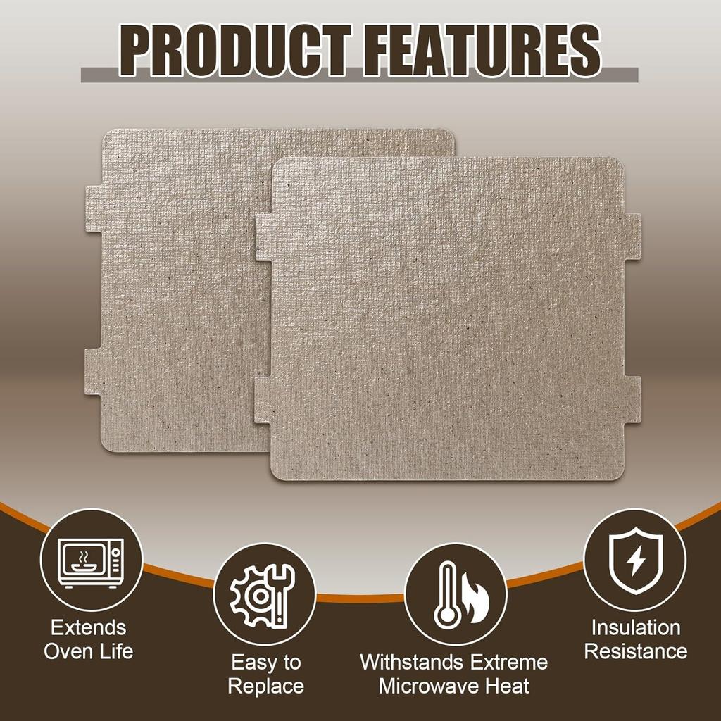 Waveguide Cover Compatible with Frigidaire 5304464061, Microwave Oven Repairing Part Mica Plates Sheets (2 Pack)