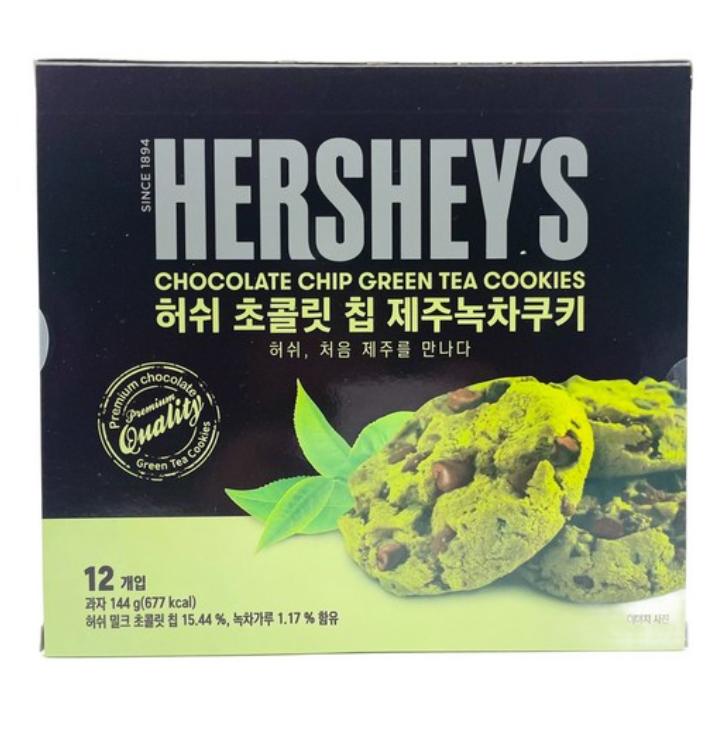 HERSHEY Chocolate Chip Jeju Green Tea Cookies 12pcs, 144g
