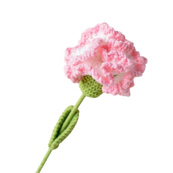 

Handmade Simulated Carnations Hand-crocheted Wool Flowers Long-lasting Never Wither DIY Bouquet for Mother s Day Teacher s Day світло-рожевий колір