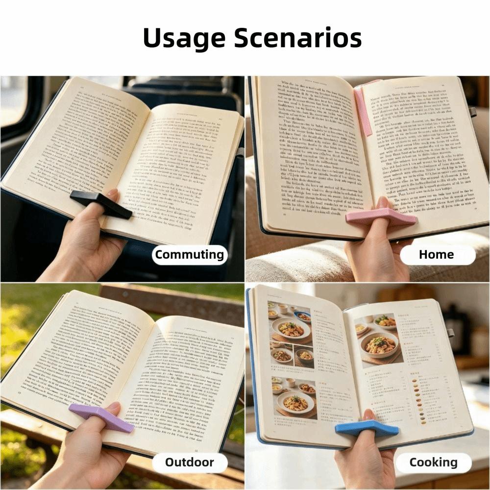 Ergonomics Book Page Holder Versatile Reading Aid Bookmark Thumb Press Book Support  Travel
