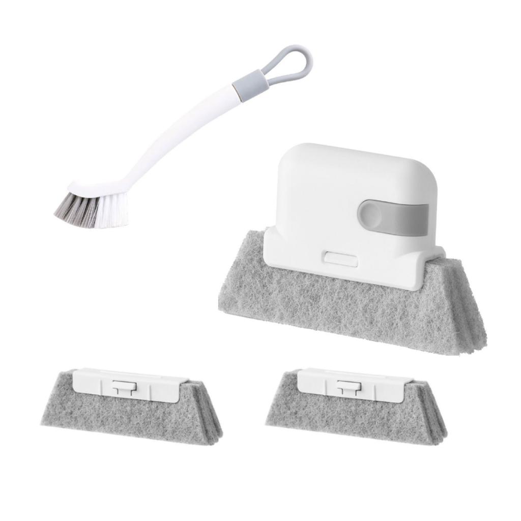 Window Track Cleaner Window Groove Cleaning Brush Tools Set for Sliding Door Track Crevice Cleaner