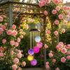 Solar Color Changing LED Crystal Ball Wind Chime Lamp Hanging Waterproof Outdoor Light Decor for Garden Yard Patio Courtyard