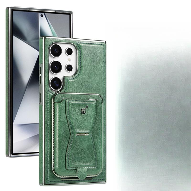 Suitable for Samsung S24 Ultra Mobile Phone Case Magnetic Card Bag Bracket Galaxy23plus Business Men's Full Leather Case