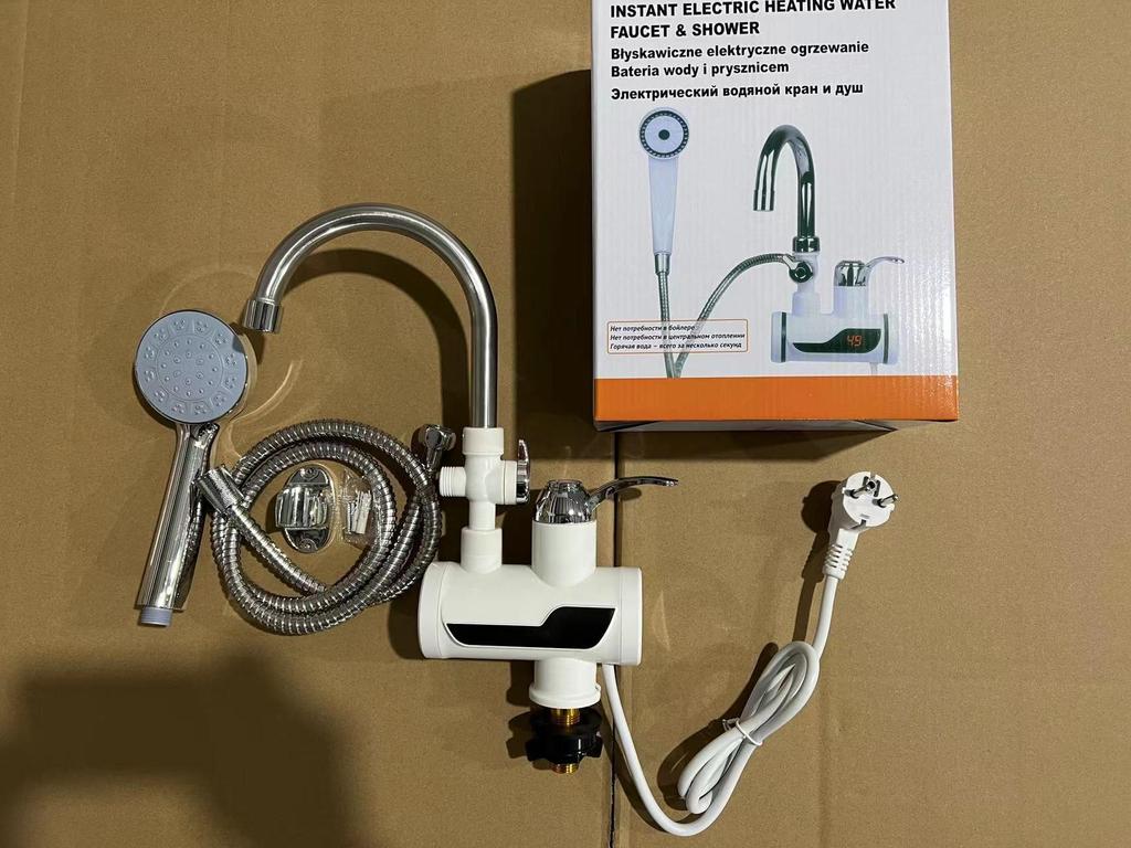 Natychmiastowy Elektryczny Kran Bojler z Cyfrowym Wyświetlaczem do Pryszniców Gorącej i Zimnej Wody