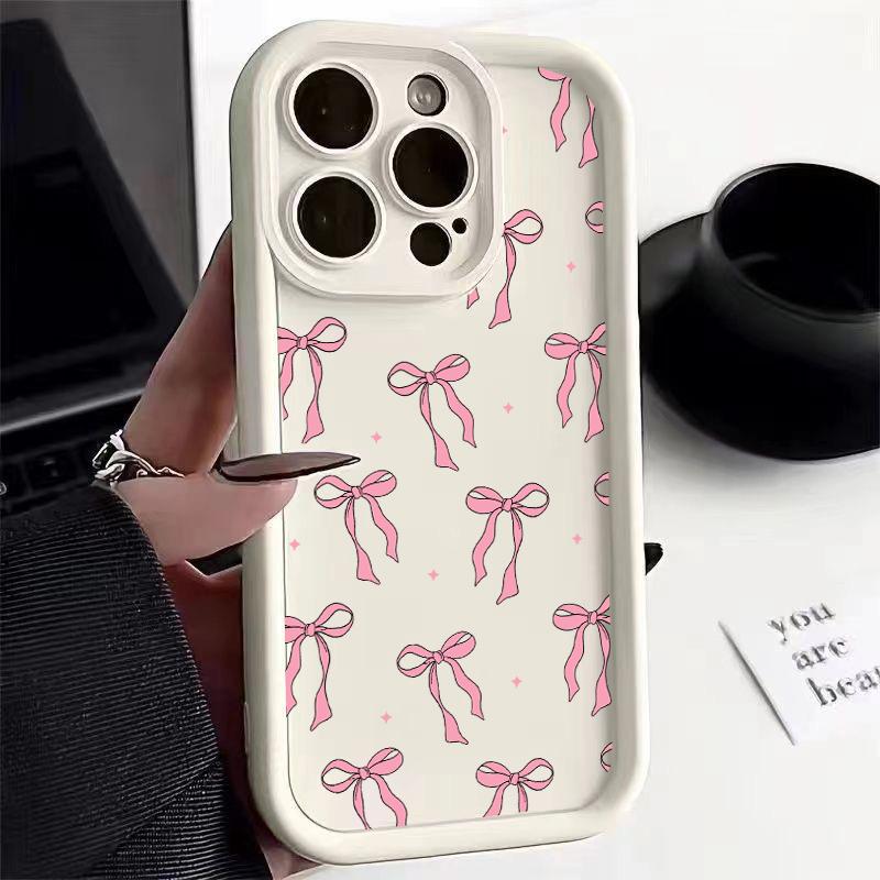 Phone Case For Samsung Galaxy S26 Ultra S25 S23 S24 S21 Plus S25 FE Note 20Ultra Bow Tie Cover Silicone Armor