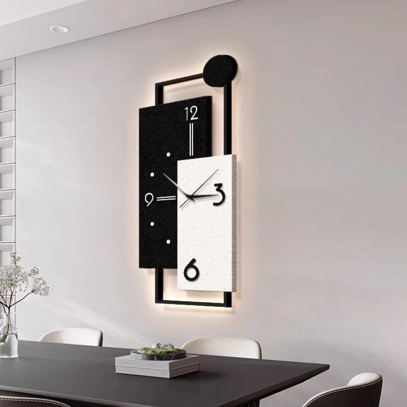 Luxury Living Room Wall Clock Restaurant Clock Mural Watch Room Decorations Corridor LED Mute Quartz Clock Home Decor Items