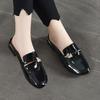 Der neue Stil von Schuhen Sandalen Damenschuhe Einteiliger Mittelabsatz mit Strass Weiche Sohlen Vielseitig und Halbschuh