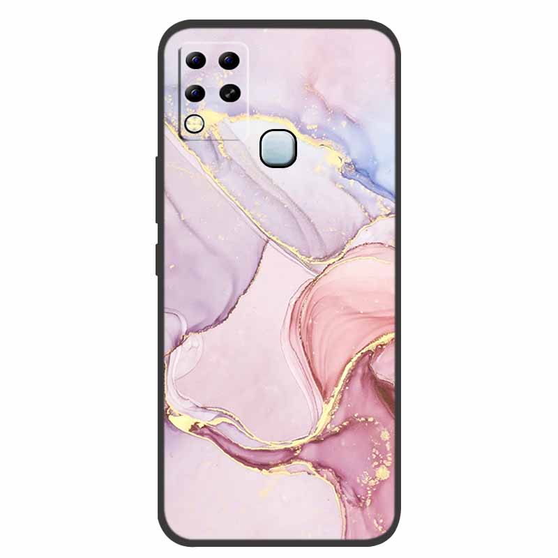 For Infinix Hot 11 G37 Case X689F Marble Silicone Protective TPU Soft Back Cover for Infinix Hot11 G37 128GB Funda Cartoon Coque