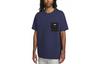 T Shirts Men's Marine Blue Crew Neck Moderate Straight Fit DN1157-410