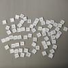 70Key Chocfox CFX Ultra Thin PBT Keycaps, Black White Transparent, Suitable for Kailh Choc V1 Mechanical Keyboard