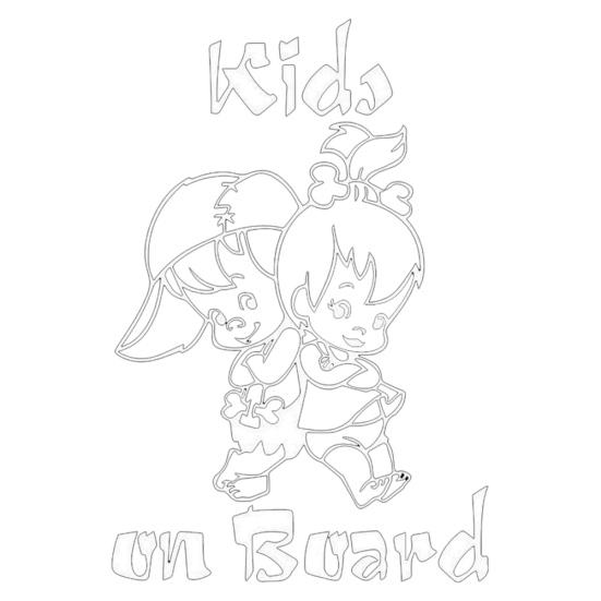 Cartoon Kids On Car-Styling Vehicle Board Reflective Sticker Decals Decoration