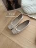 Fashion 2025 Spring Summer Brand Women Flat Shoes Fashion Round Toe Shallow Slip On Ballerinas Shoes Soft Flat Heel Dress Ballet Shoe