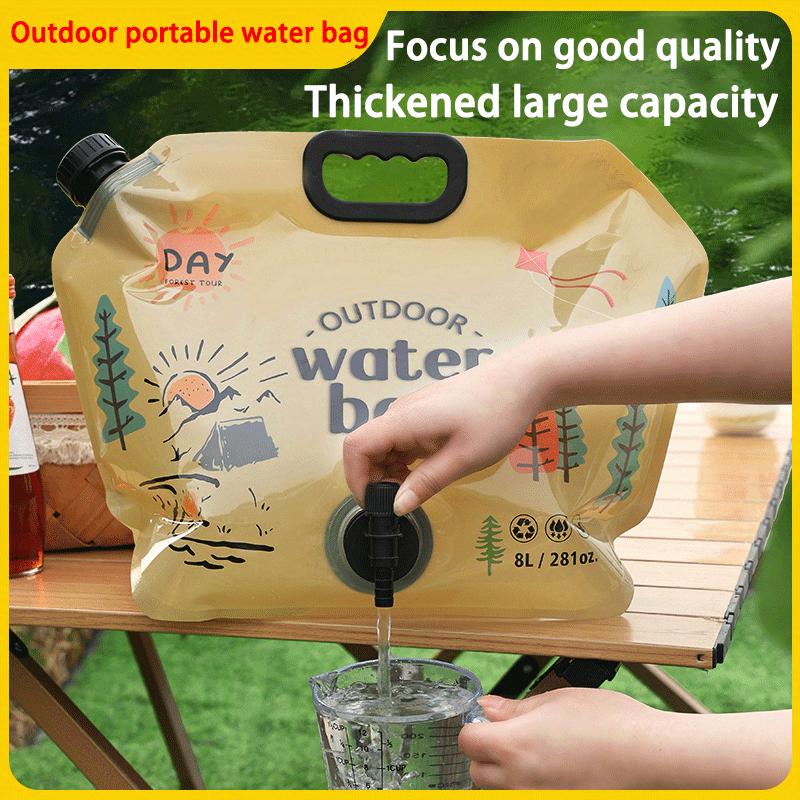 Extra Thick Portable Water Storage Bag for Camping, Hiking & Travel, Flexible Outdoor Hydration Solution with Reinforced Design