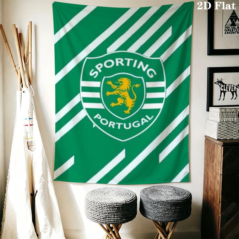 Sporting CP Wall Tapestry Aesthetic Wall Hanging Printed Fabric Blanket Decorative Tapestries for Bedroom Living Room Home Decor