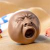 Funny Yawning Sculpture with Water Sprays Function Squeezing Toy Teas Ceremony Decoration For Fun And Gag Gift