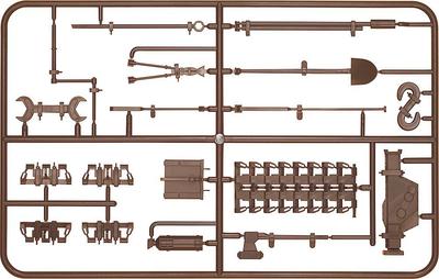 Figma Vehicles Panzer IV External Equipment Set Scale ABS Injection Plastic Kit (Brown) 1/12