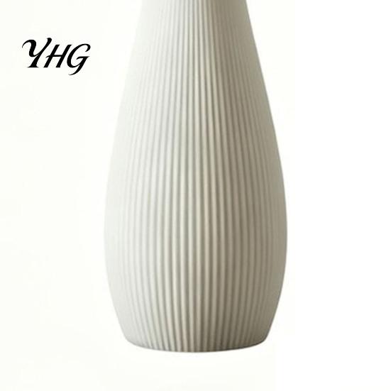 Handmade Style Vase for Floral Arrangements 3D Printed Ribbed Vase, Modern Minimalist Flower Container Dried and Flowers Artificial Flowers,