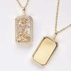 Delicate Zodiac Necklace for Women Gold Plated 12 Constellation Amulet Necklace Shell Crystal Pendant Stainless Steel Jewelry