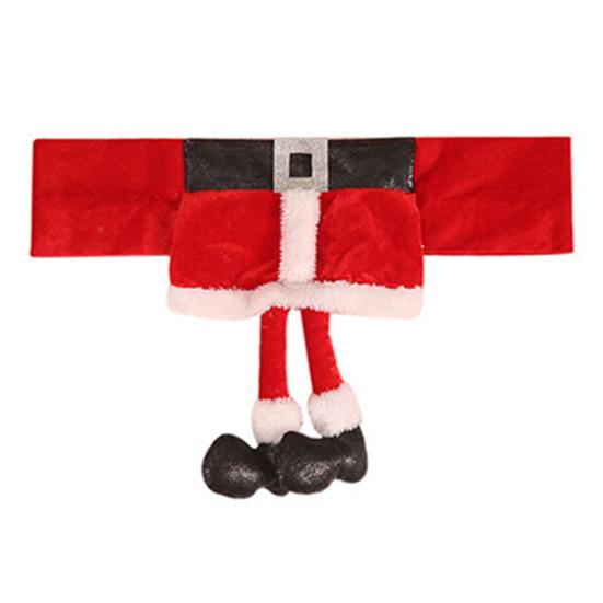 Christmas Chair Back Cover Christmas Chair Slipcovers Elf Santa Leg Shape Holidays