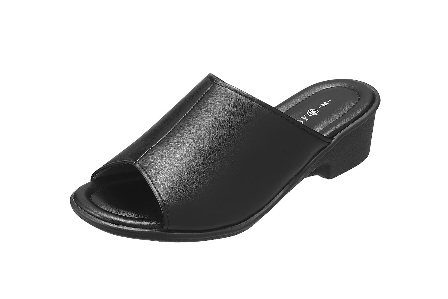 

Pansy 6611 Sandals Mules for Soft Black Women, Insole, S, чёрный
