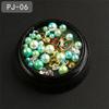 Mixed Colorful Pearl Willow Ding Jewelry with Irregular Small Beads Sparkling Nail Art Decoration DIY Mermaid Nails Products Set