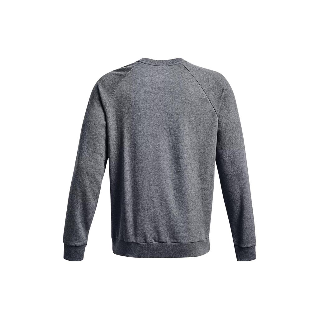 Under Armour Rival Fleece Sweatshirts Men's Gray Crew Neck Thickened Regular 1382295-012