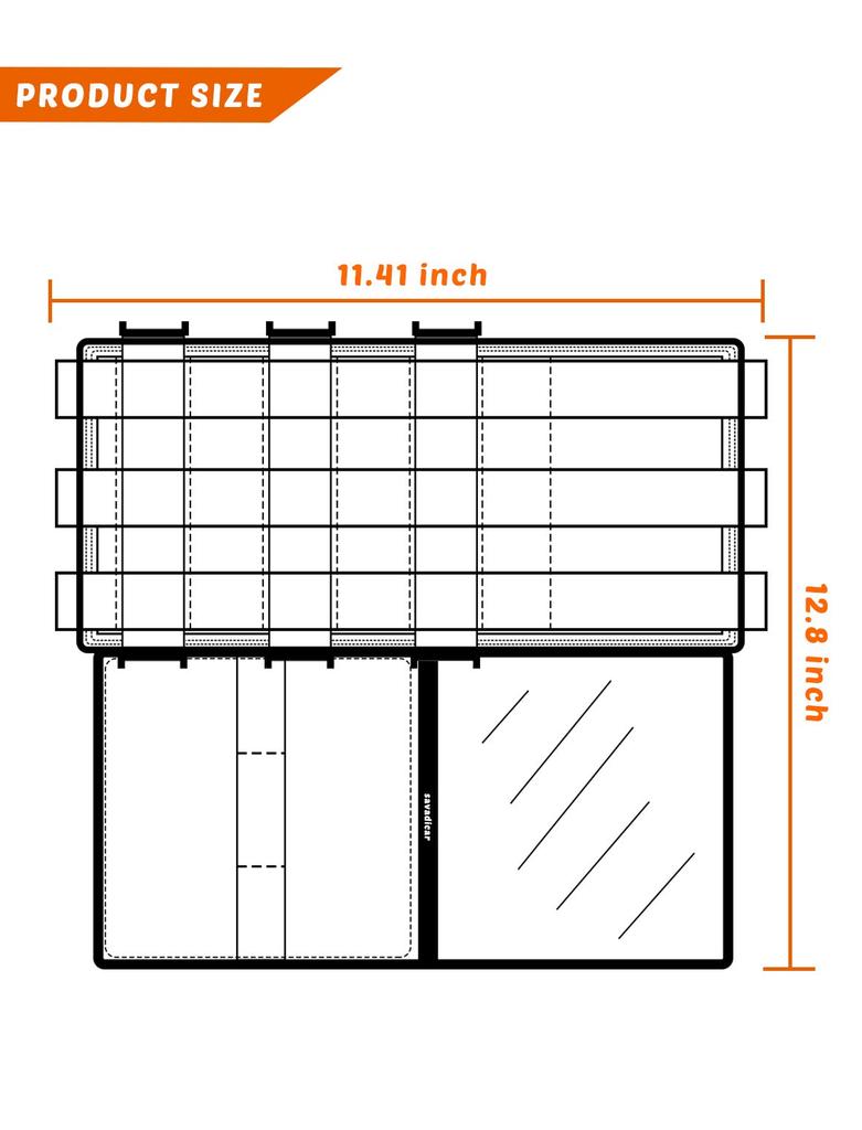 Savadicar Tactical Sun Visor Visor Storage Cover for Jeep Wrangler JK JL Gladiator JT Interior Storage 1 Piece Organizer/Front 2007-2023 &