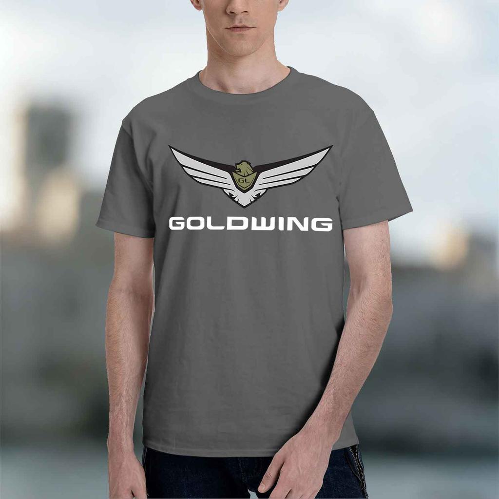Logo Goldwing Modello Nuovo T-shirt a Maniche Corte Girocollo Unisex Classico Casual Molteplici Colori e Taglie per l'Uso Quotidiano Al