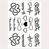2PCS Men's and Women's Temporary Tattoos, Love and Heartbeat Designs, Waterproof and Lasting Fake Tattoo Stickers Body Art Decals