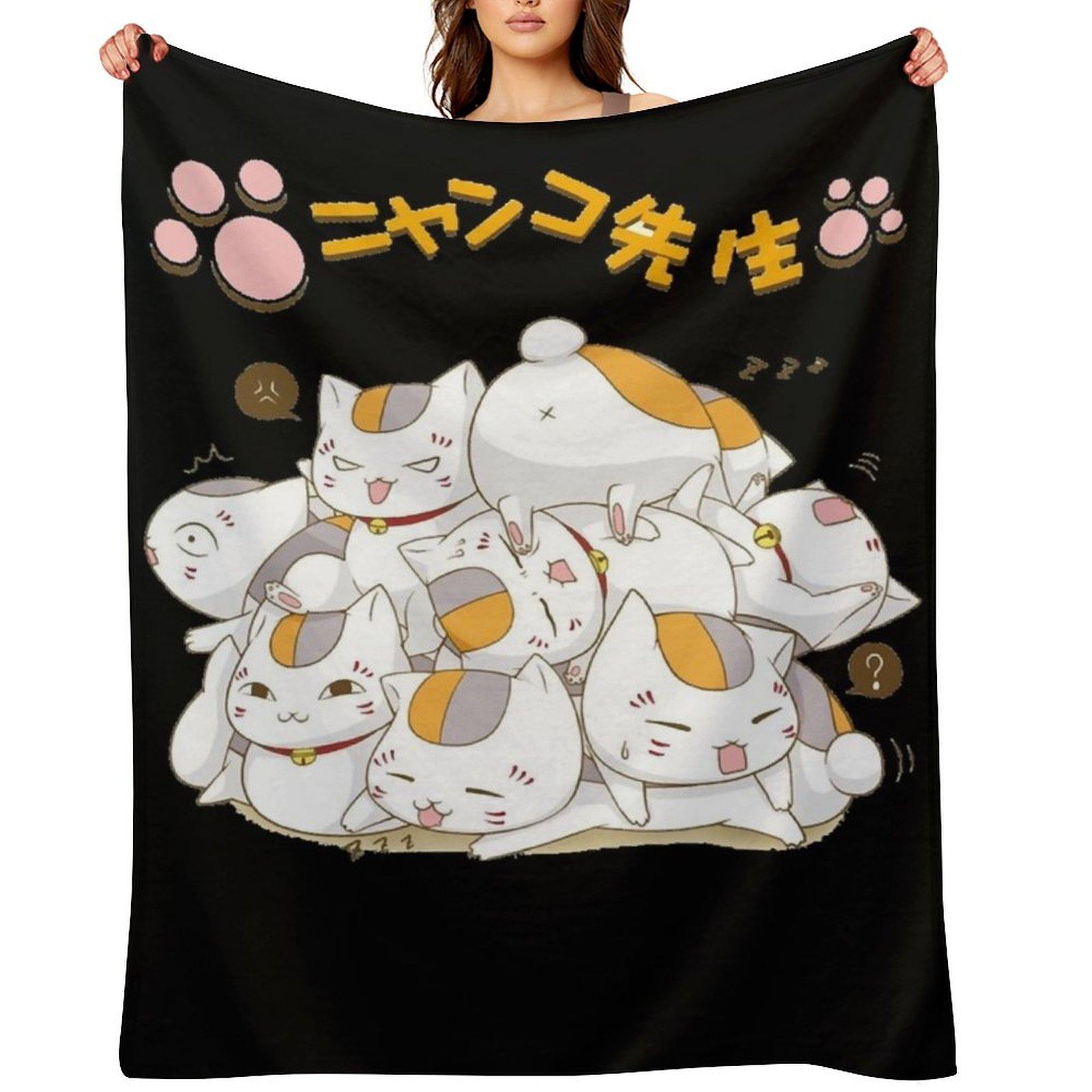 

Nyanko Sensei ( Natsumes Book of Friends) Classic Throw Blanket Luxury Thicken Flannels Shaggy Blankets 30x40in