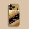 24K Gold Plated Tempered Glass Phone Case For iPhone 17 Pro Max 16 15 14 Plus 13 12 11 Pro Max 16E 17Air Lens Protection Cover