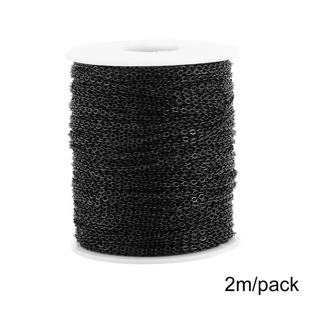 2-5m/Lot 1.2-3.0mm Stainless Steel Necklace Chains Gold Color Bulk Chain for DIY Jewelry Finding Making Accessories Supplies