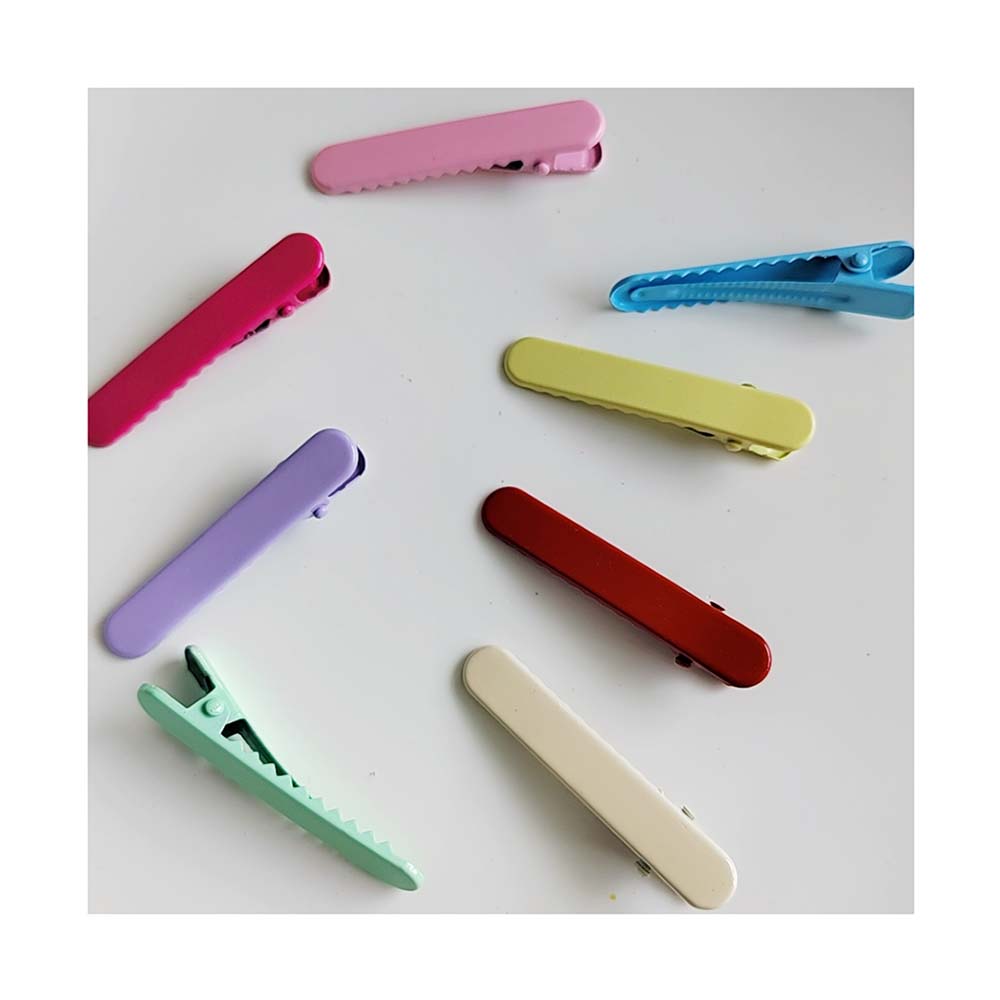 100pcs Random Colors Blank Mix Metal Hair Clips Hairpin Hair Clips Hairpins for DIY Jewelry Making Womens Hair Accessories