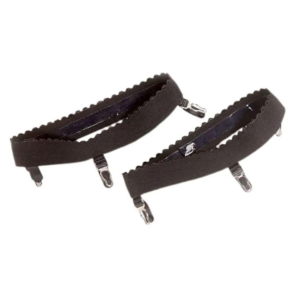 

1 пара женских сексуальных эластичных противоскользящих подвязок для ног, кольцо, чулки до бедра, подвязки с 3 клипсами, костюм для косплея S чёрный