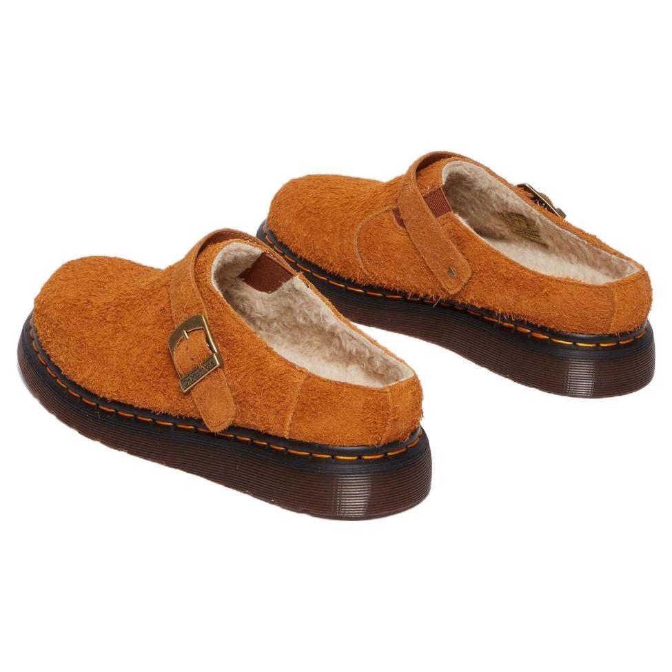 Dr. Martens Isham Faux Shearling Lined Unisex Pecan Brown Long Napped Suede 30901363