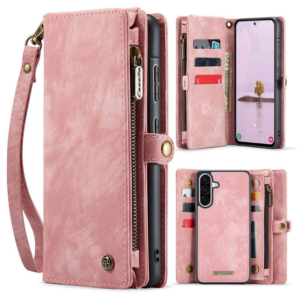 CASEME 008 For Samsung Galaxy A56 5G Phone Cases Leather Cover with Detachable Wallet and Strap