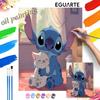 Stitch Hugging Cat Disney Oil Painting Kit Home Bedroom Wall Decor Handmade Gift Art Decor DIY Craft Artwork Hanging Display Supplies