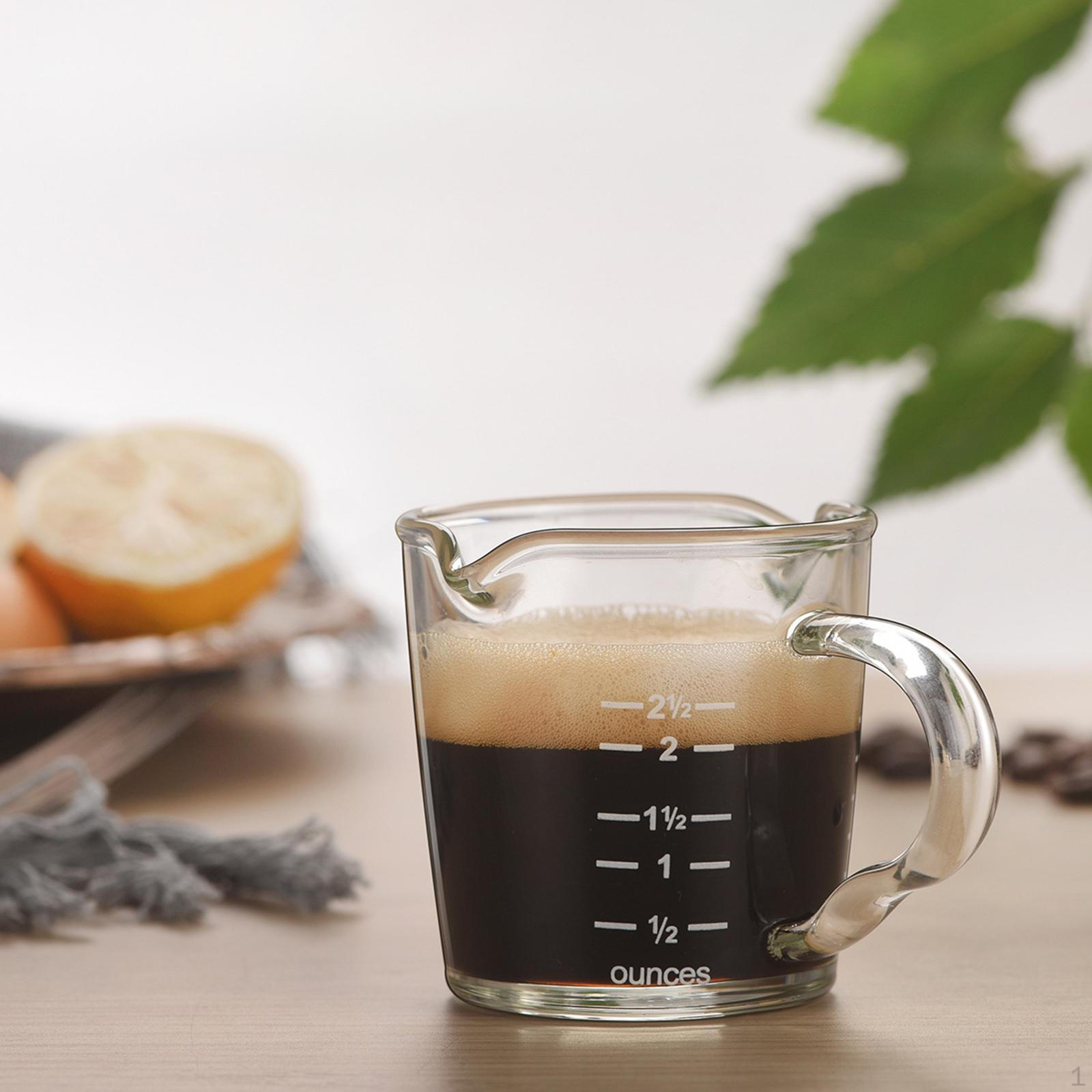 

Measuring milk bottle Double Mouth And Scale Coffee Ounce Mug 75ml