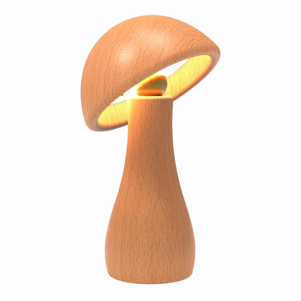 Wooden  Lamp, Portable Cordless  Rechargeable Battery-powered Lamp, Stepless Dimming And Adjustable 360-degree Rotation Angle.