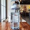 High-Capacity Sports Water Cup with Straw - Heat-Resistant Plastic, Portable Fitness Bottle