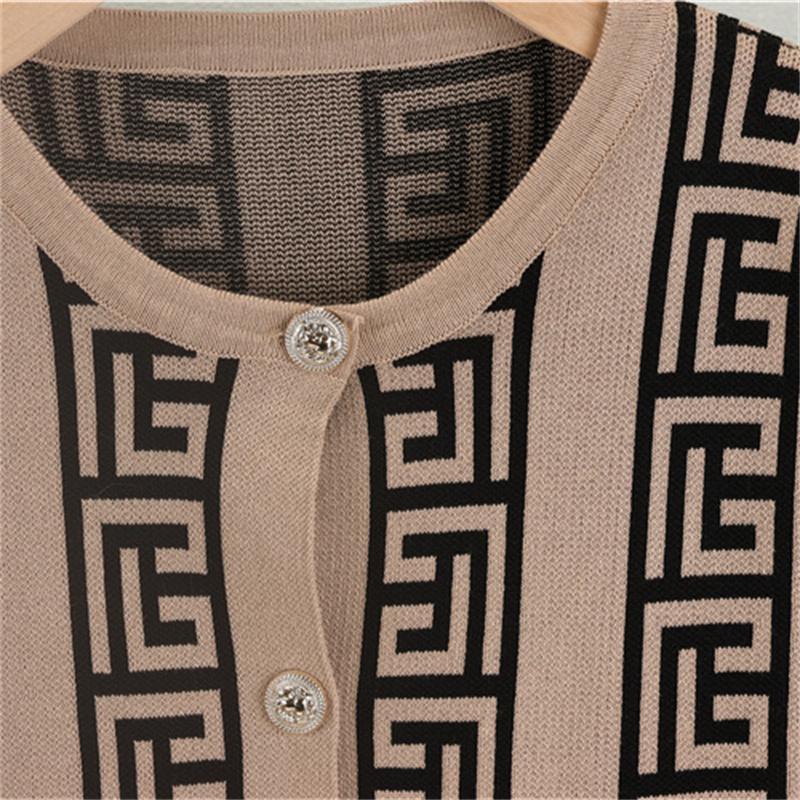 Women's Autumn Casual Suit Loose Round Neck Cardigan Wide Leg Pants Two-Piece Set Two Piece Set