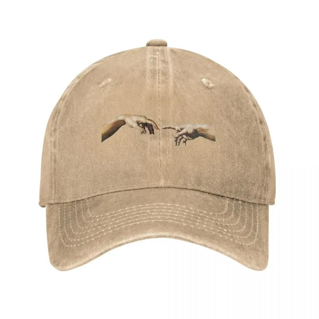 Stworzenie Adama Michał Anioł Czapka z daszkiem Codzienna Bawełniana Czapka przeciwsłoneczna z przetarciami Styl Unisex Outdoor Na wszystkie pory roku Czapki podróżne Czapka