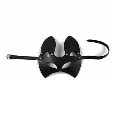 PU kůže Kostým kočky Rekvizita Měkká Ručně vyráběná Záhadný Punkový Gotický Styl Černá Cosplay Maska na obličej kočky Jednoduchý Opalovací okraj